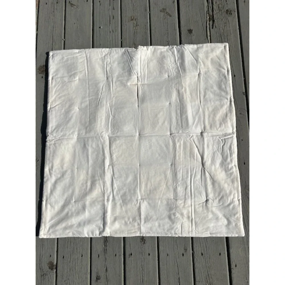 Handmade Blue White Checkerboard Patchwork Quilt Hand Tied Rustic Lap Blanket